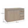 prisma 80 cm gabinete amadeirado 3 cotas