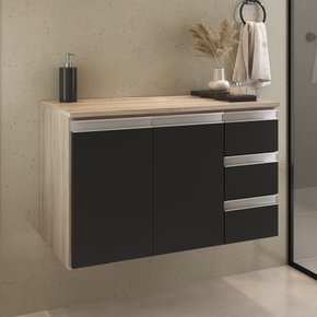 prisma 80 cm gabinete amadeirado e preto 1 ambientada