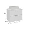 rubi 60 cm gabinete cuba branco 3 cotas