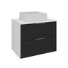 rubi 60 cm gabinete cuba branco e preto 1 f i sem decoracao