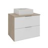 rubi 60 cm gabinete cuba amadeirado e branco 1 f i sem decoracao