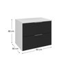 rubi 60 cm gabinete branco e preto 3 cotas