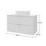 rubi 80cm gabinete cuba branco 3 cotas