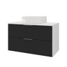 rubi 80cm gabinete cuba branco preto 2 f i sem decoracao