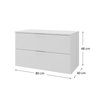 rubi 80cm gabinete branco 3 cotas
