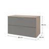 rubi 80cm gabinete amadeirado cinza 3 cotas