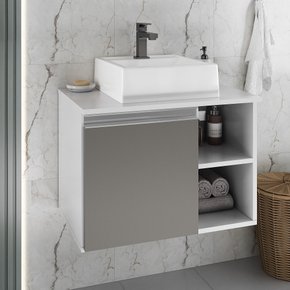 virtus 60 cm gabinete cuba branco e cinza 1 ambientada