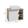 virtus 60 cm gabinete cuba amadeirado e branco 3 cotas