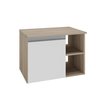virtus 60 cm gabinete amadeirado e branco 2 f i sem decoracao