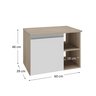 virtus 60 cm gabinete amadeirado e branco 3 cotas