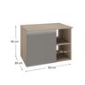 virtus 60 cm gabinete amadeirado e cinza 3 cotas