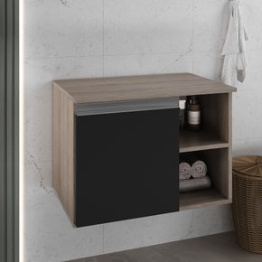virtus 60 cm gabinete amadeirado e preto 1 ambientada