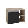 virtus 60 cm gabinete amadeirado e preto 2 f i sem decoracao