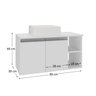 virtus 80cm gabinete cuba branco 3 cotas