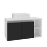 virtus 80cm gabinete cuba branco preto 2 sem decoracao