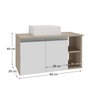 virtus 80cm gabinete cuba amadeirado branco 3 cotas
