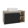 virtus 80cm gabinete cuba amadeirado preto 2 f i sem decoracao