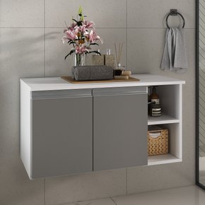 virtus 80cm gabinete branco cinza 1 ambientada
