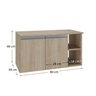 virtus 80cm gabinete amadeirado 3 cotas