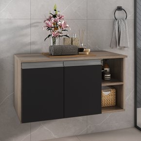 virtus 80cm gabinete amadeirado preto 1 ambientada